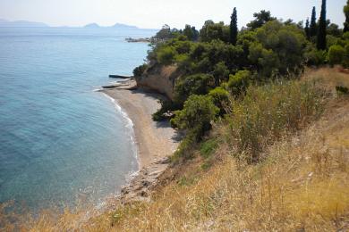 Spetses island unique plot with private beach